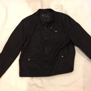 Marc Ecko Cut&Sew Mens Black Moto Style Jacket